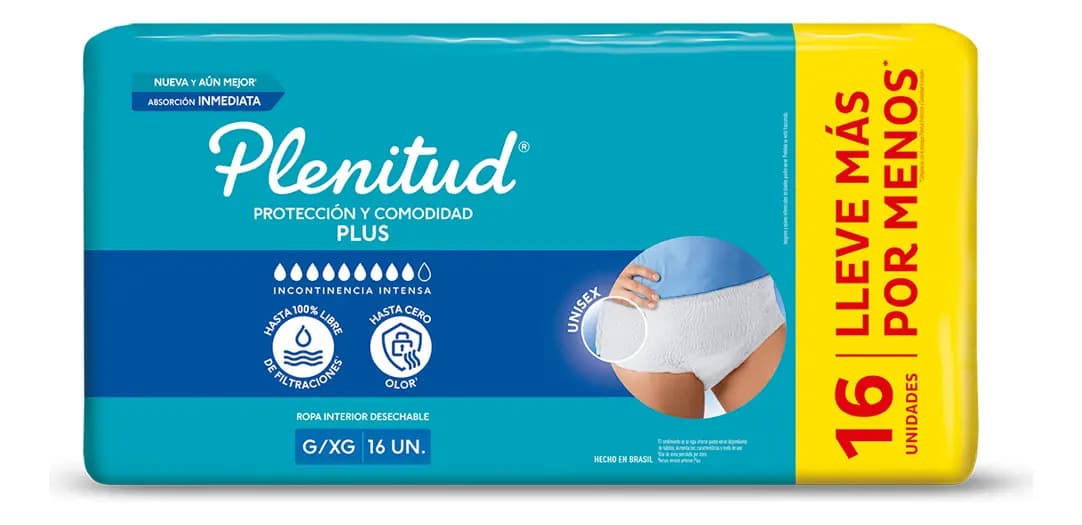 Pañales Adultos Ropa Interior Plenitud Protect Plus G/xg 16u