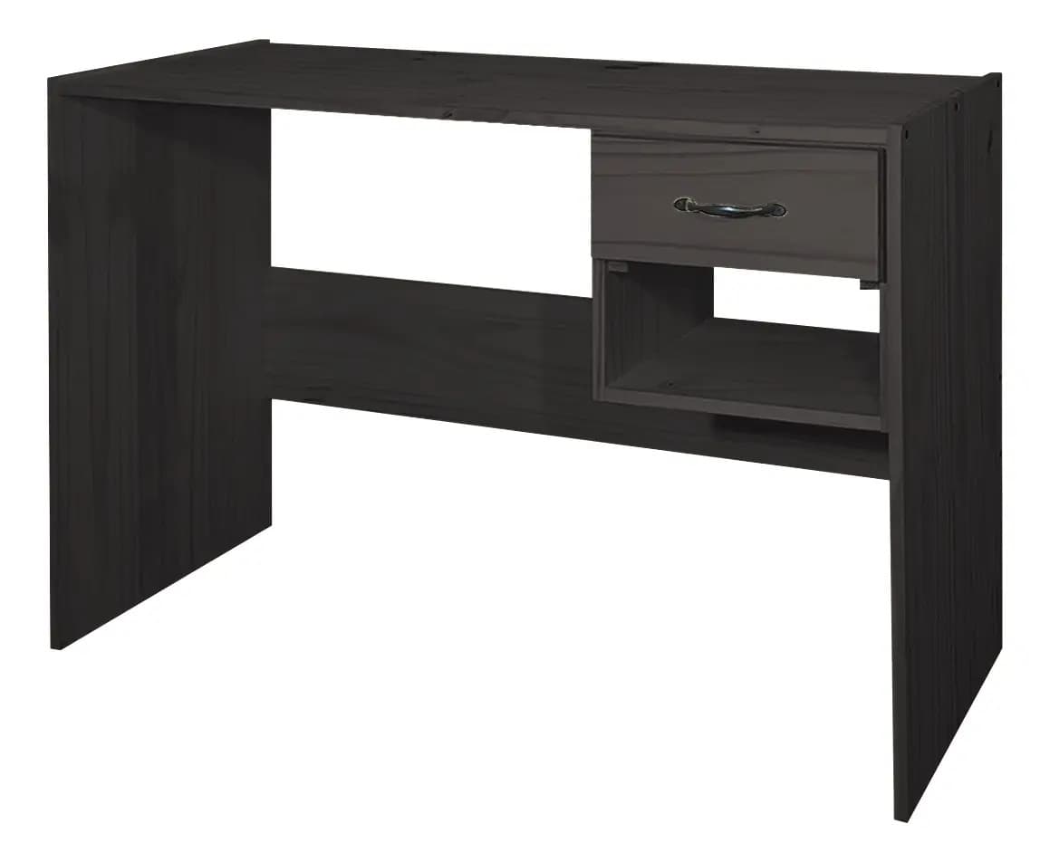 Escritorio Estilo Moderno Para Oficina 1 Cajon Con Patas Altas Rectangulares Madera Altas Color Negro