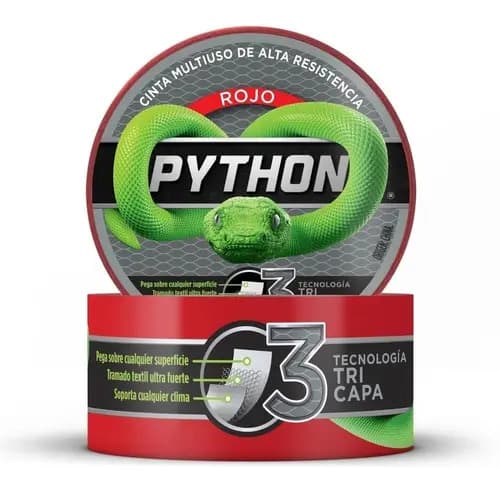 Cinta Python® Multiuso Roja Alta Resistencia (48mmx9mts) Color Rojo