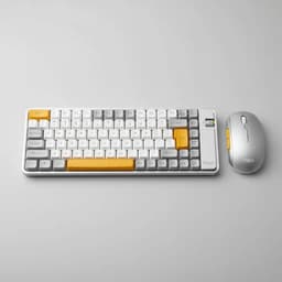 Combo Teclado Mouse Recargable Usb Bluetooth Noga Q20 Gris - Gris