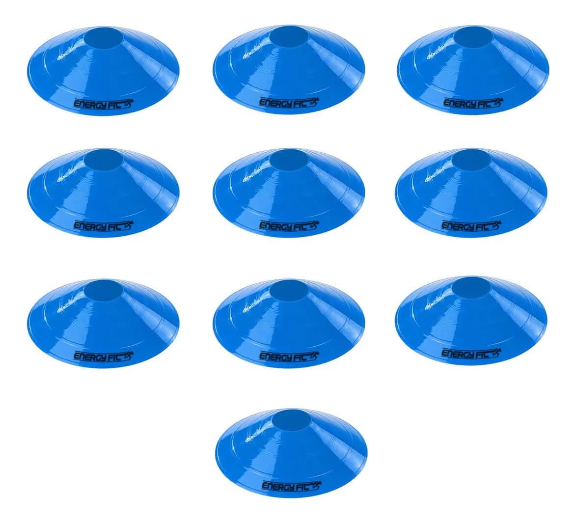 Conos Tortuga Futbol Pack X 10 Agilidad Marca Energy Fit Color Azul