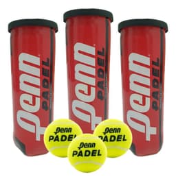 Pack x3 tubos pelotas de tenis Penn aptas para tenis y pádel alto rendimiento
