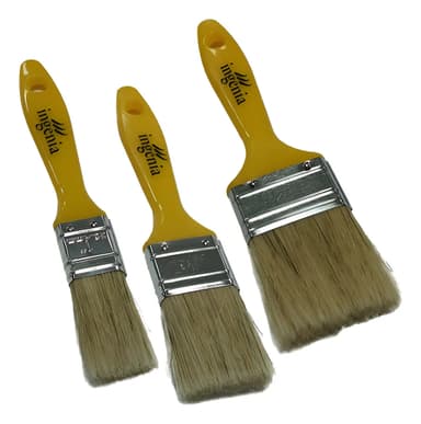 Combo X3 Pinceles Ingenia N°10/15/20 Hobbista Virola 1 Blanco