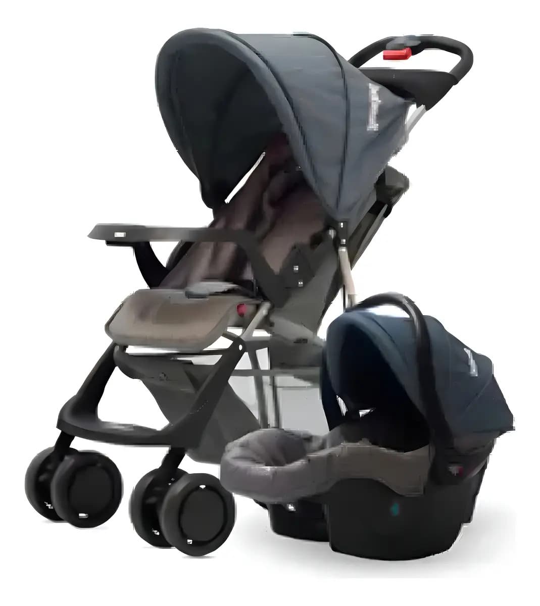Cochecito Con Huevito - Travel System Eos 1337 - Bebesit Color Gris oscuro Chasis Negro