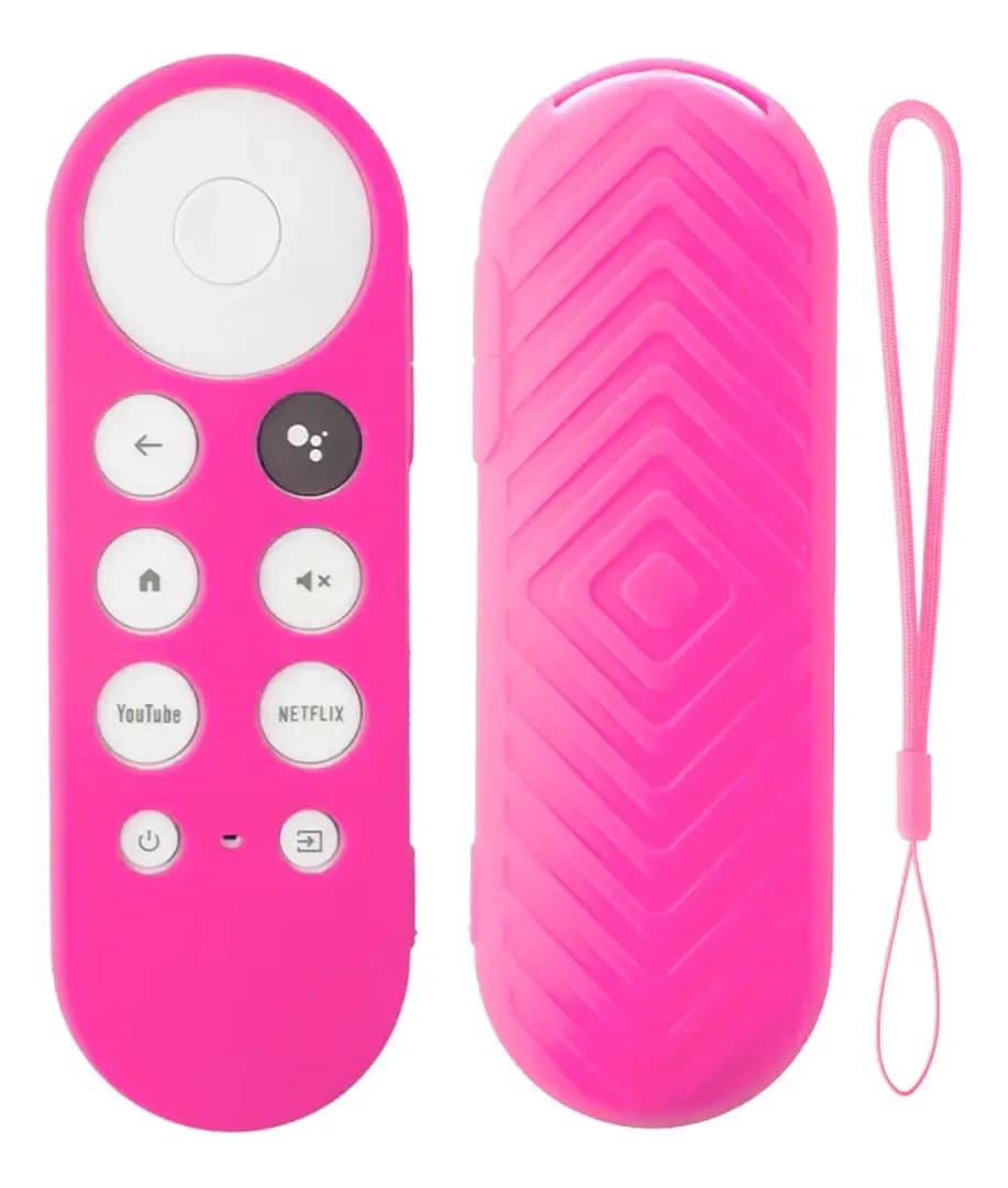 Funda Control Remoto Para Google Tv Chromecast Silicona Color Rosa