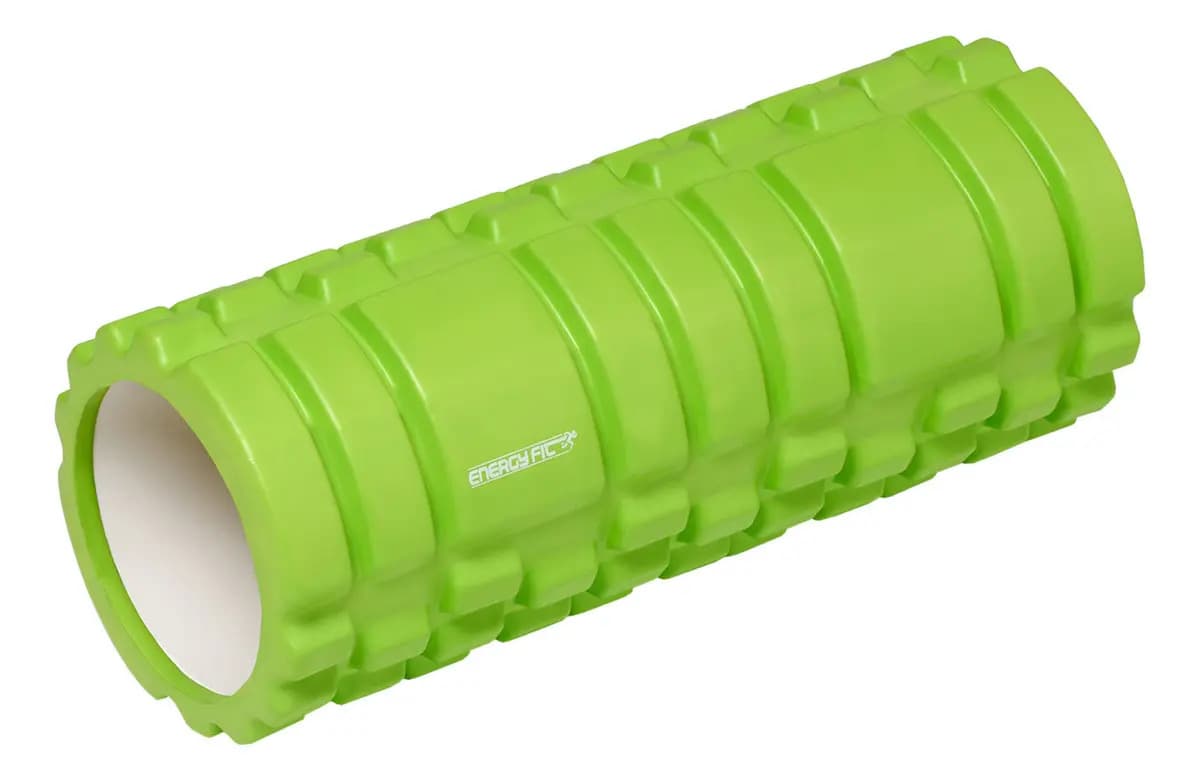 Rolo Rodillo Masajeador Energy Fit Pilates Yoga 33cm Relieve Verde