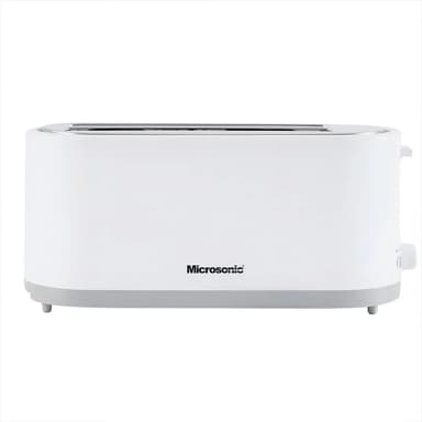 Tostadora Eléctrica Microsonic 4 Panes Rebanadas 7 Niveles Color Blanco