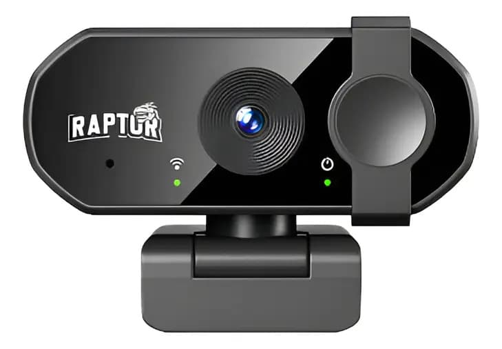 Raptor Web Cam Vision 4k Streaming 4k Ultra Con Microfono Negro