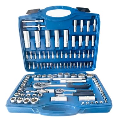 Set Juego De Llaves Tubos Crique Y Puntas Combinadas 108 Pza