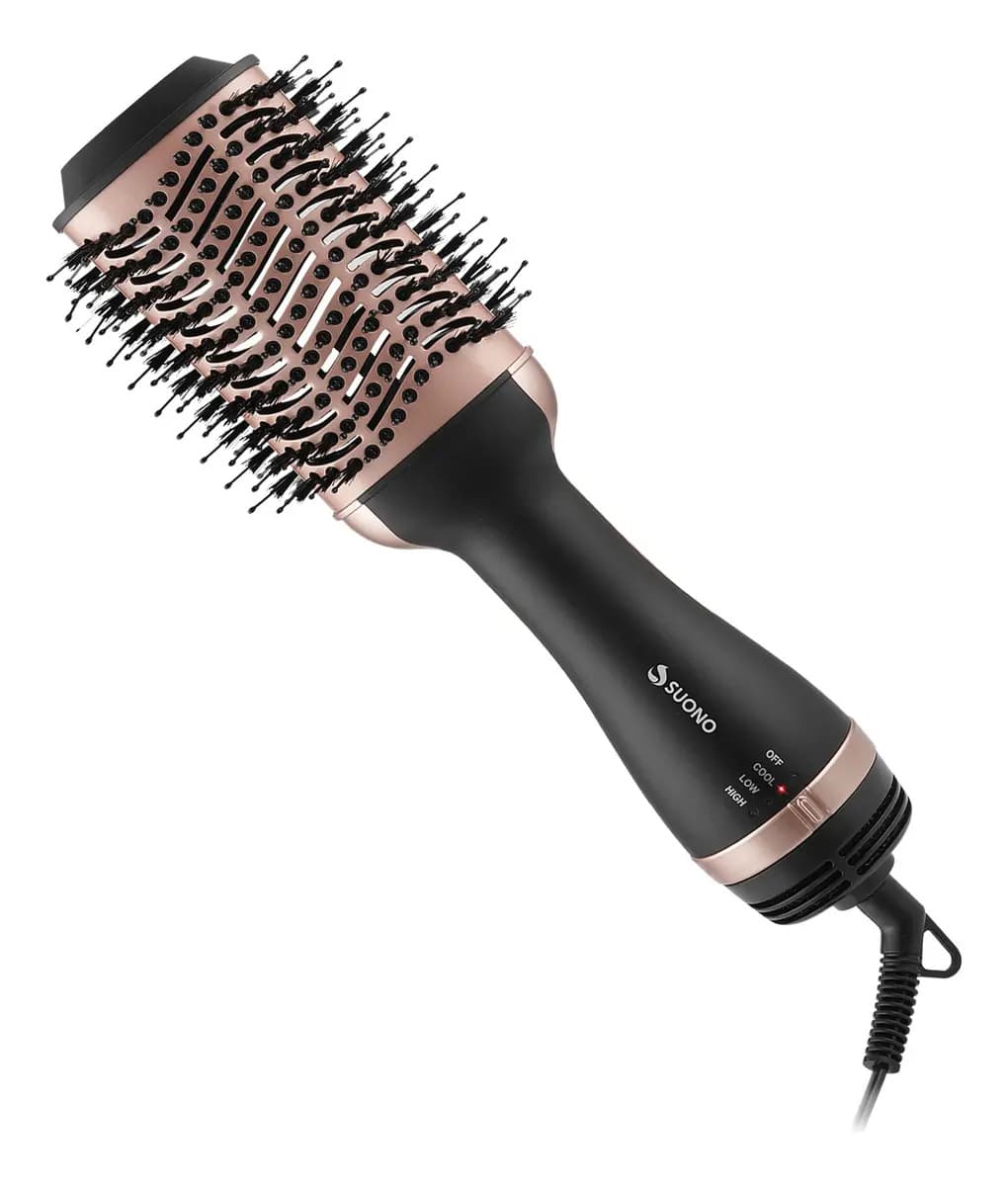 Cepillo Secador De Pelo Suono Voluminizador Frío Caliente Color Negro