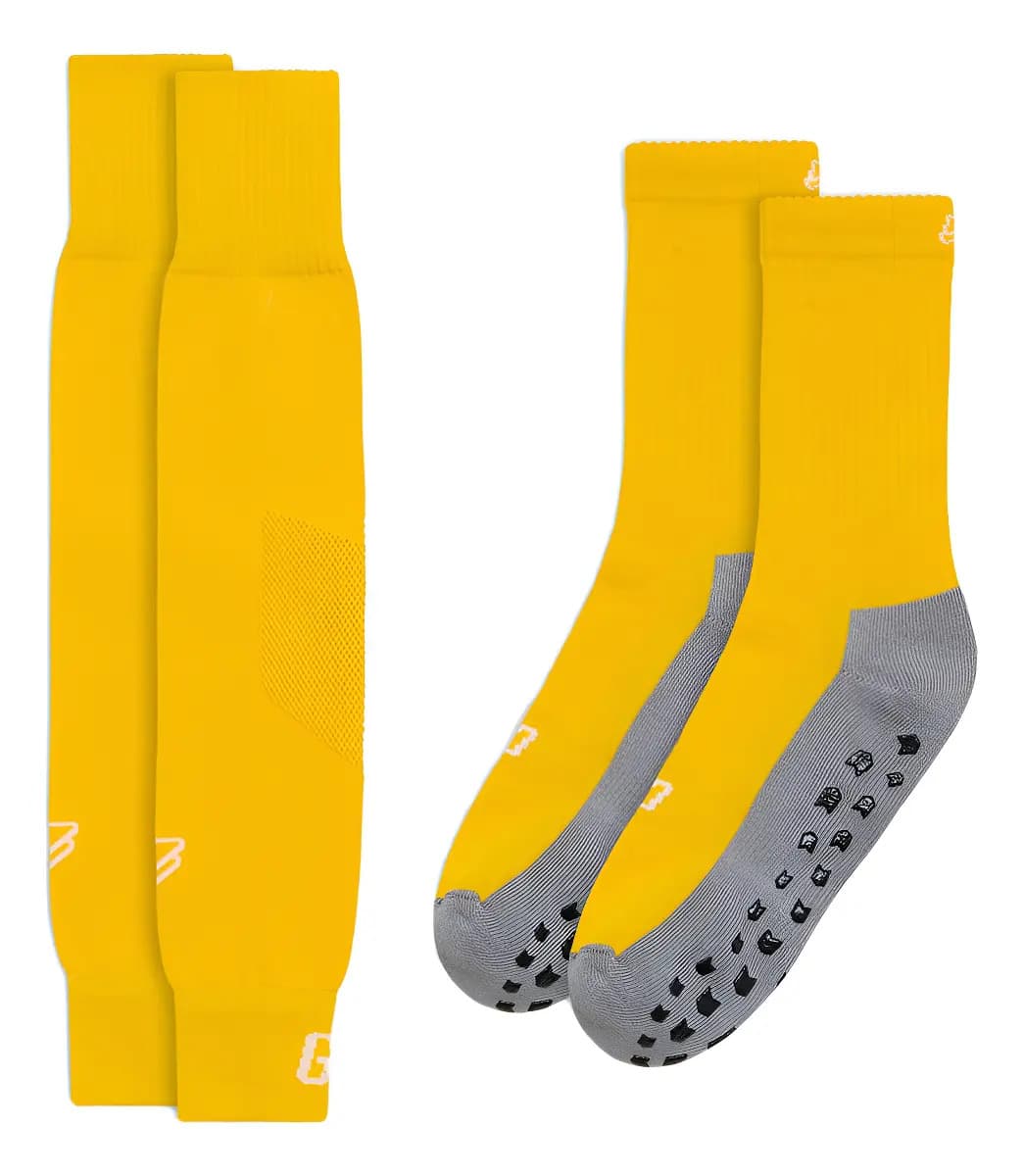 Pantorrillera Antideslizante Floyd Modelo 810 Deporte Amarillo Talle 41-45