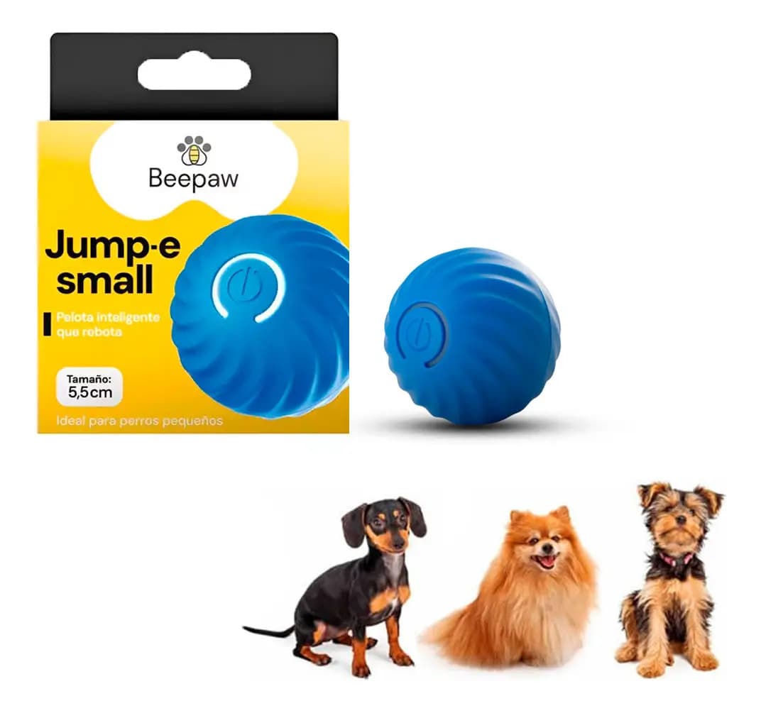 Pelota Interactiva Juguete Beepaw Jump-e Perros Pequeños Color Azul