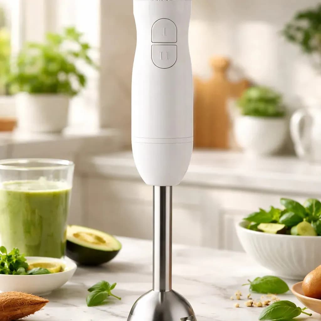 Minipimer Mixer Kanji 2 Velocidades Cuchilla De Acero Inoxidable 800whats
