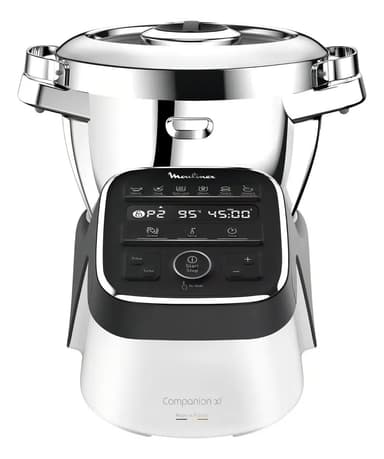 Robot Cocina Companion Moulinex Vaporera Olla Presion Horno Color Negro