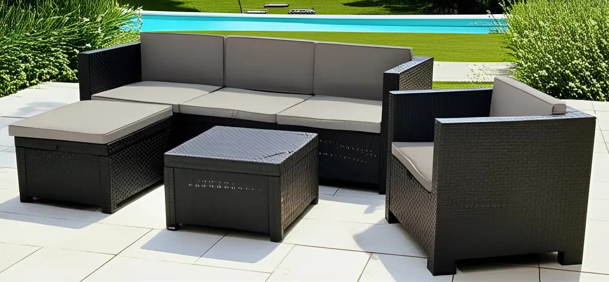 Juego De Living Para Exterior - Set Manhattan