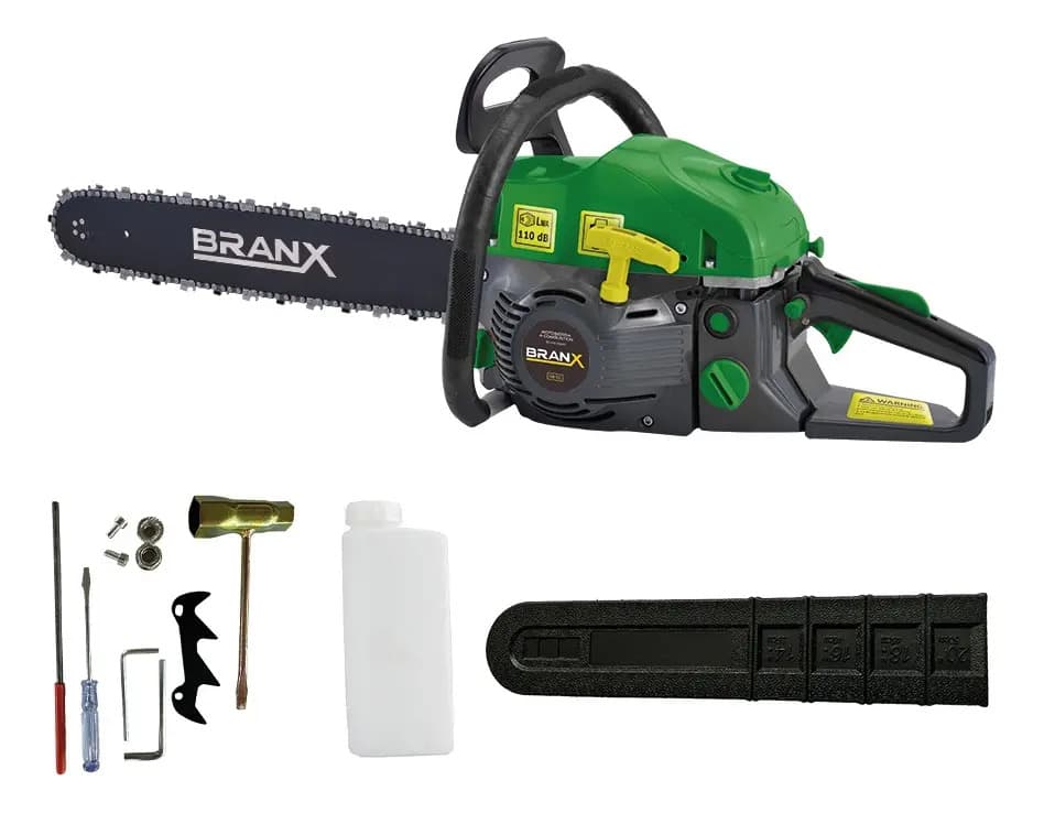Motosierra A Nafta Espada 51cm Branx 58cc 3,22hp Bxms5820 Color Verde