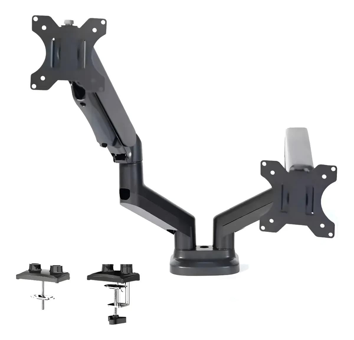Soporte Sker Ss-c024d Doble Brazo Hidráulico Monitor 13 A 32 Color Negro