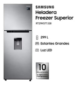 Heladera inverter no frost Samsung RT29K577J con freezer 299L