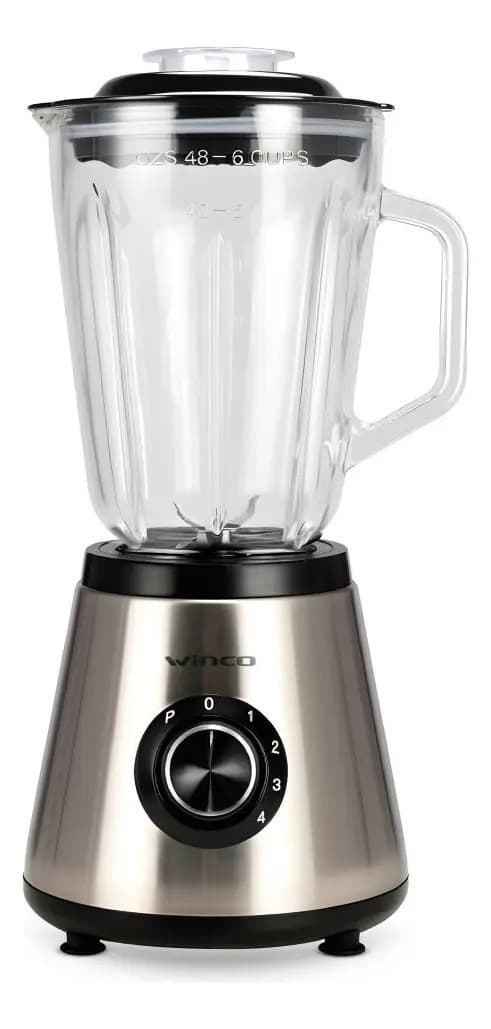 Licuadora Inox Jarra De Vidrio 500 W Winco W1804 Acero