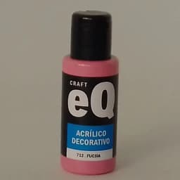 Pintura Acrílica Fucsia EQ Arte 50cc Pote para Madera, Vidrio, Cerámica