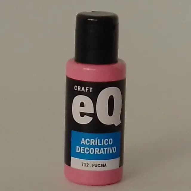Pintura Acrílica Fucsia EQ Arte 50cc Pote para Madera, Vidrio, Cerámica