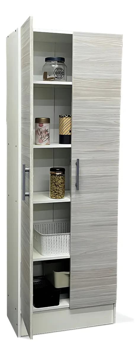 Despensero Cocina 2 Puertas 180x60 Mueble Organizador Con Puertas Jacarandá
