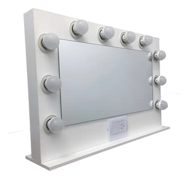 Espejo Hollywood Rectangular Blanco 70x45cm 10 Luces LED Maquillaje