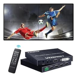 Controlador De Pantallas 1 Entrada Y 4 Salidas Video Wall 4k Negro