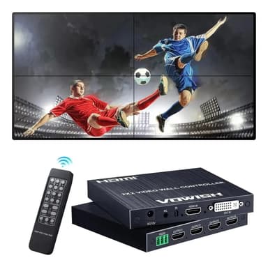 Controlador De Pantallas 1 Entrada Y 4 Salidas Video Wall 4k Negro