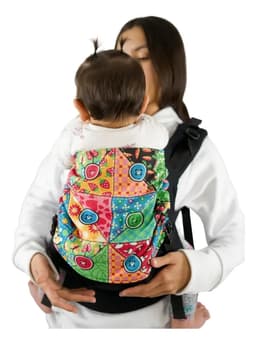 Koalita Mochila Ergonómica 2 Posiciones Algodón Color Negra Con Botones