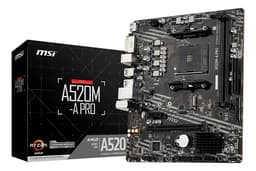 Motherboard Msi A520m-a Pro Am4 Ddr4 3ra Y 5ta Gen Color Negro