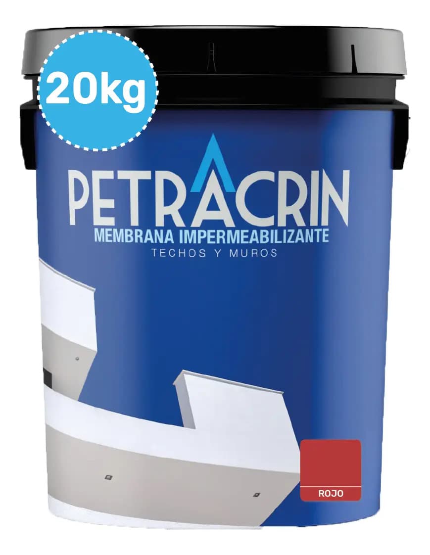 Membrana líquida transitable Petracrin impermeabilizante 20 kg rojo para techos
