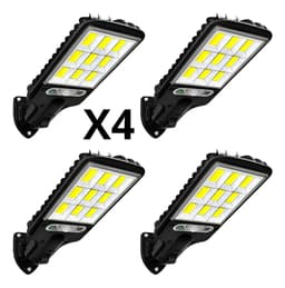 Pack x4 Reflectores Solares LED con Sensor de Movimiento para Exterior, Luz Blanca Fría