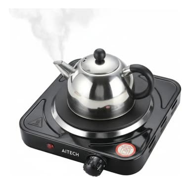 Anafe Eléctrico 1 Hornalla 1000w Compacto Portátil Perilla Temperatura Encendido Automático Cocción Uniforme Resistente Calor Rápido Práctico Cocina Estudiantes Oficina Hogar Espacios Reducidos Ollas