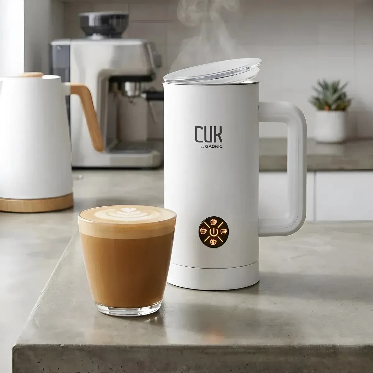 Espumador De Leche Cuk By Gadnic 4 Funciones 450 Ml 500w Blanco