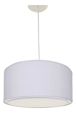 Lámpara Colgante Liguen Iluminación Techo E27 1 Luz Tela Blanca 35x20cm