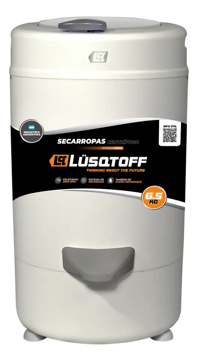 Secarropas Centrífugo Lusqtoff 6.5kgs 2800rpms Color Blanco