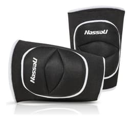Rodilleras De Voley Nassau Profesionales Protecciones Futsal Color Negro/blanco Talle S