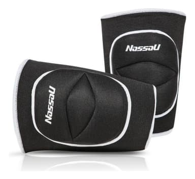 Rodilleras De Voley Nassau Profesionales Protecciones Futsal Color Negro/blanco Talle S