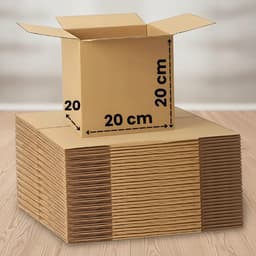 Caja De Carton 20x20x20 Atado X 100 Mudanza Reforzada Color Marrón claro