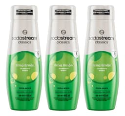 Pack De 3 Saborizantes Sabor Lima Limón De Sodastream 440mL Rinde 9L Verde Lima