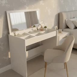 Mueble Para Maquillaje Espejo Hollywood Maquillador Blanco