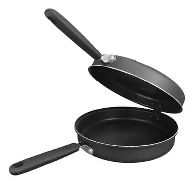Sarten Doble 24 Cm Antiadherente Hudson CP-24 Tortilla Papa Color Negro
