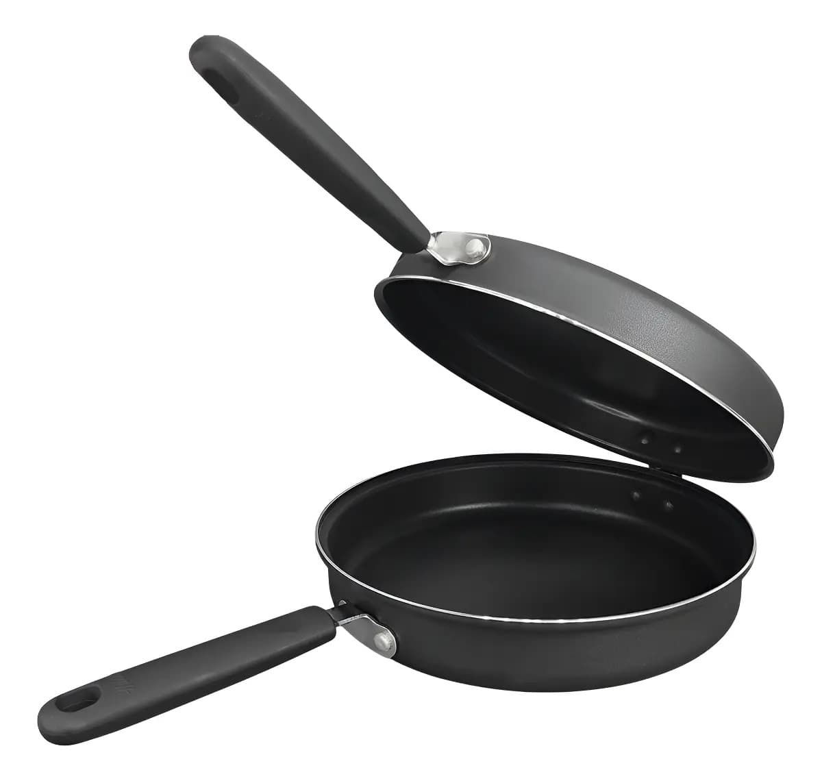 Sarten Doble 24 Cm Antiadherente Hudson CP-24 Tortilla Papa Color Negro
