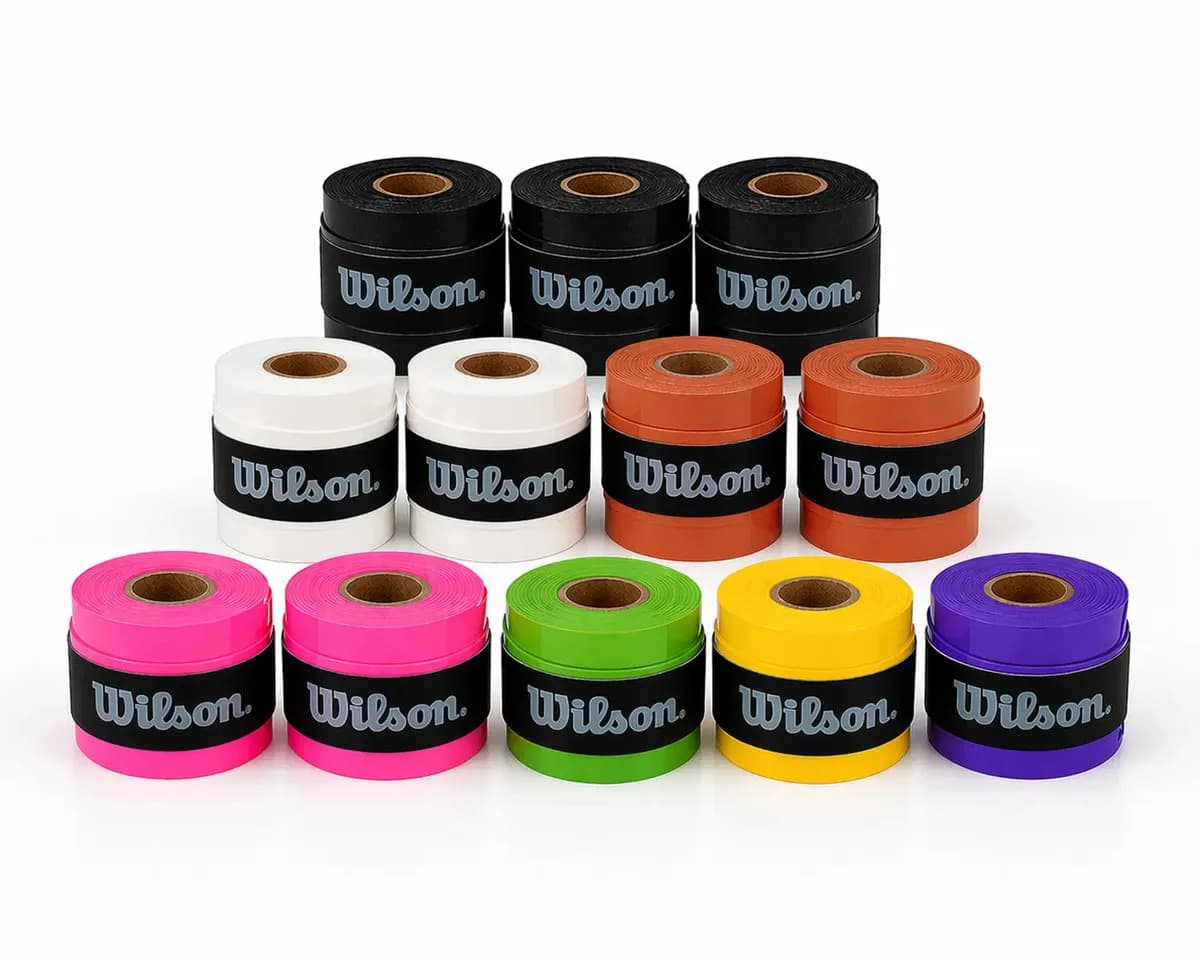 Wilson Overgrip Ultra Wrap Comfort Pack 12 Unidades Cubregrip Colores Surtidos Multicolor Tenis Padel Sobregrip Absorbente Antideslizante Ultrafino Confort Agarre Seguro Raqueta Paleta