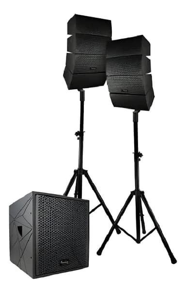 Parlantes Harrison Sp-kja1510f 2.0 Sistema De Audio D750 Color Negro