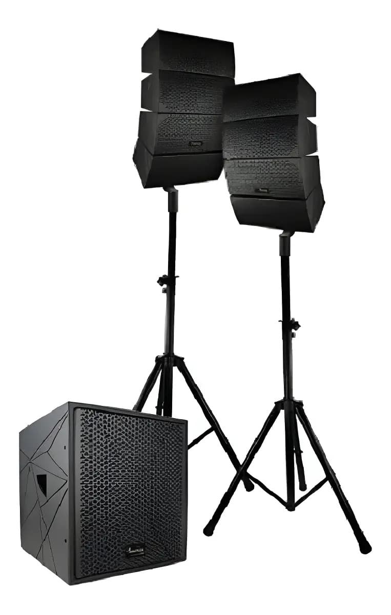 Parlantes Harrison Sp-kja1510f 2.0 Sistema De Audio D750 Color Negro