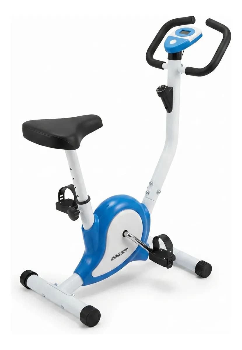 Bicicleta Fija 100 Kg Compacta Ergonomica Energy Fit Blanco