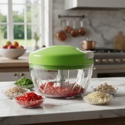 Choper Procesadora Picadora De Alimentos Manual 500ml Manual Cortador Vegetales Verduras