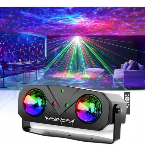 Proyector Efectos 4en1 Luces Led Laser Fiestas Deco Dj